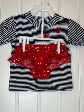 Red, white, & blue butterfly swimsuit